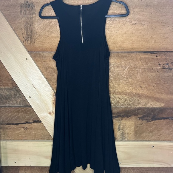 Acemi Flowy Zip up Black A-Line Dress - Women's Size Medium (Rayon/Spandex) - Picture 5 of 10